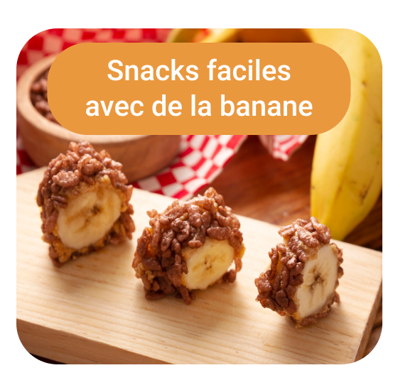 3 snacks avec de la banane