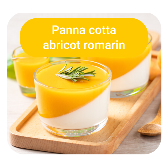 Recette de panna cotta abricot romarin