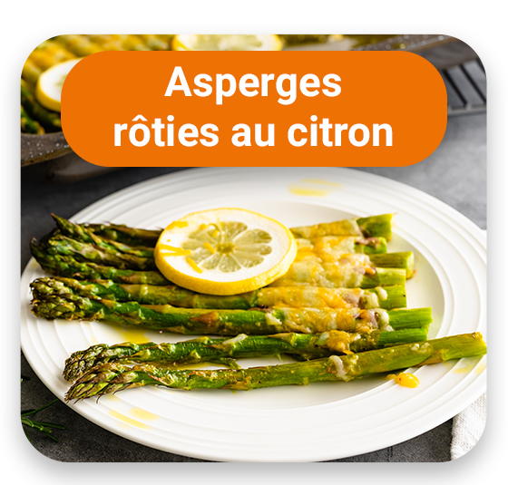 Recette d'asperges rôties au citron