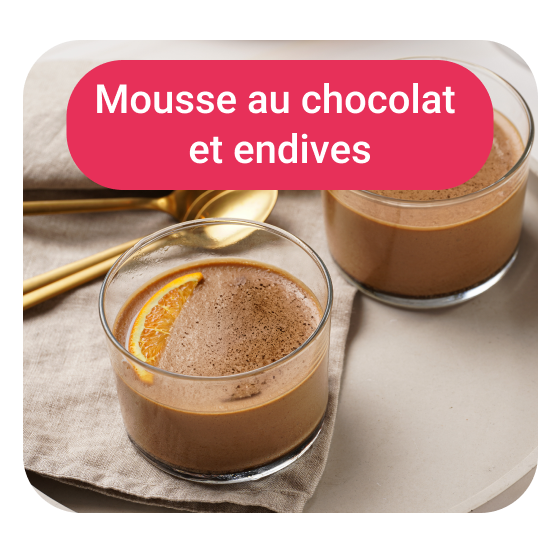 Mousse au chocolat et endives