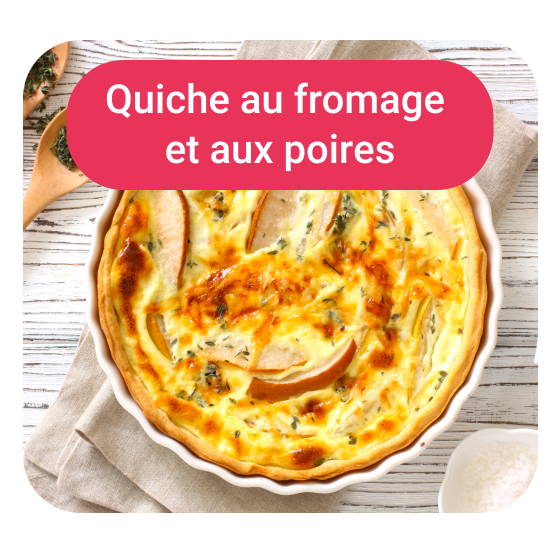 Quiche aux poires et au fromage