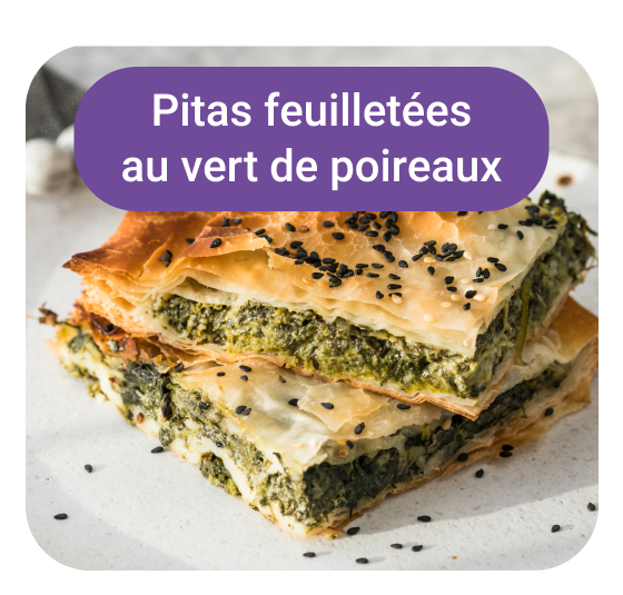 Pitas feuilletées aux poireaux